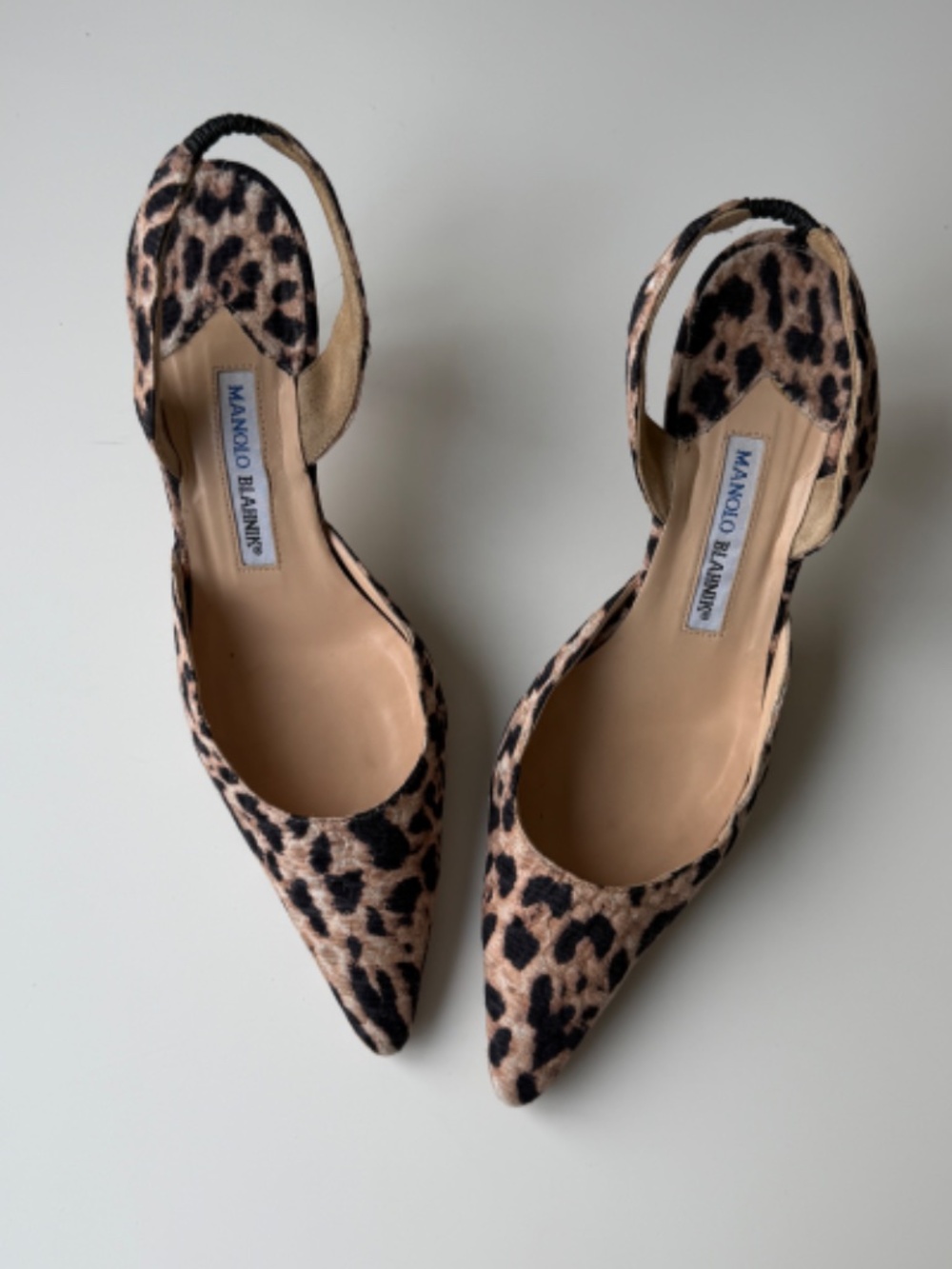 Vintage Manolo Blahnik Leopard Jacquard Carolyne Slingback, IT 39, US 8–8,5 - Picture 2 of 14